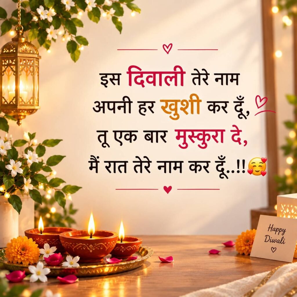 Diwali Love Shayari 2 Lines