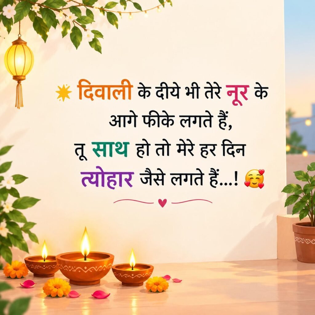 Diwali Shayari for Wife