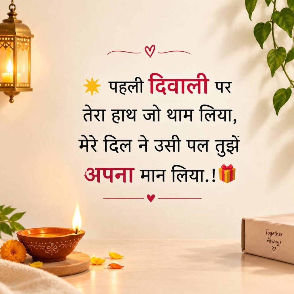 Pehli Diwali with Love Shayari